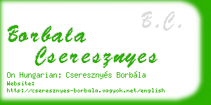 borbala cseresznyes business card